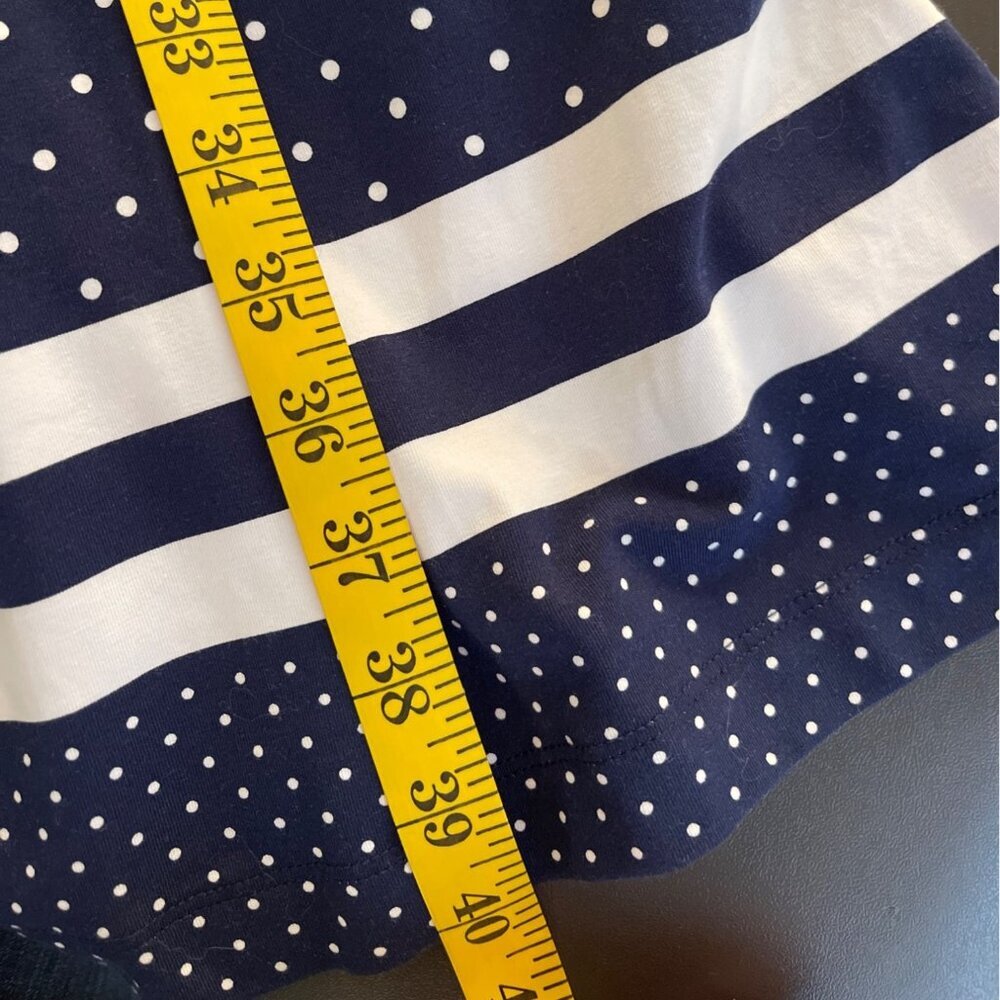 Lands End Women Sleeveless Dress Size 1X Navy Polka Dot Nautical Coastal Retro - Picture 13 of 13